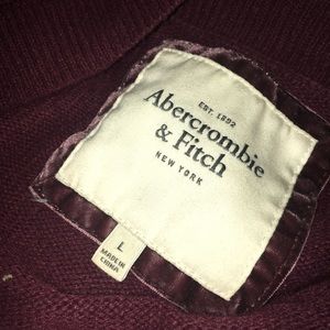 abercrombie long sweater L open embellish  pockets